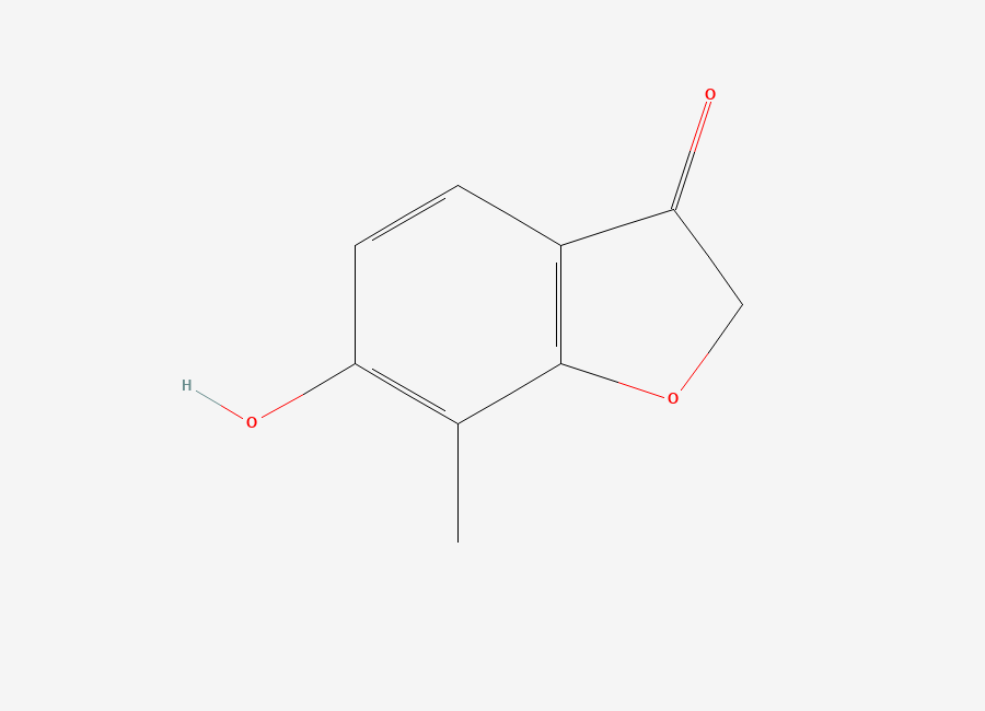 Two-dimensional chemical structure of 6-Hydroxy-7-methyl-2,3-dihydro-1-benzofuran-3-one