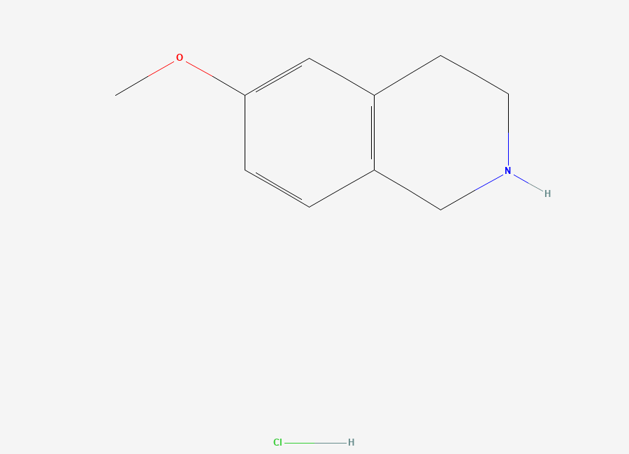 Two-dimensional chemical structure of 6-Methoxy-1,2,3,4-tetrahydroisoquinoline hydrochloride