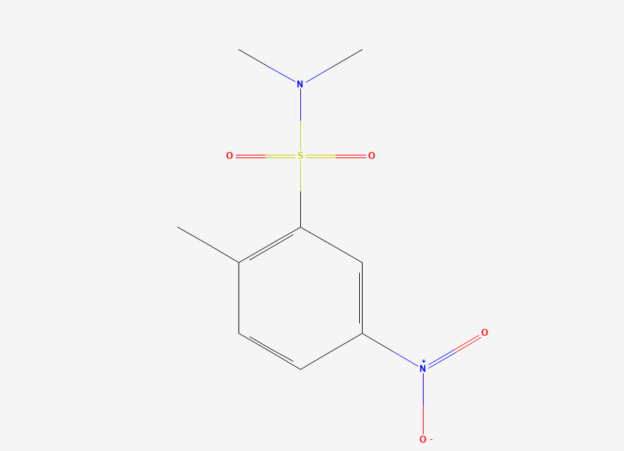 Two-dimensional chemical structure of N,N,2-trimethyl-5-nitrobenzenesulfonamide