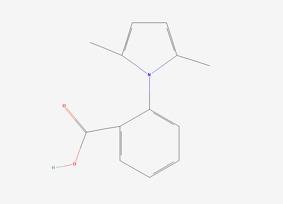 Two-dimensional chemical structure of 2-(2,5-Dimethylpyrrol-1-yl)benzoic acid