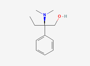 Two-dimensional chemical structure of (R)-2-(Dimethylamino)-2-phenylbutan-1-ol