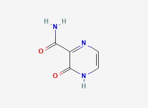 Two-dimensional chemical structure of Favipiravir Desfluoro Impurity, CAS 55321-99-8