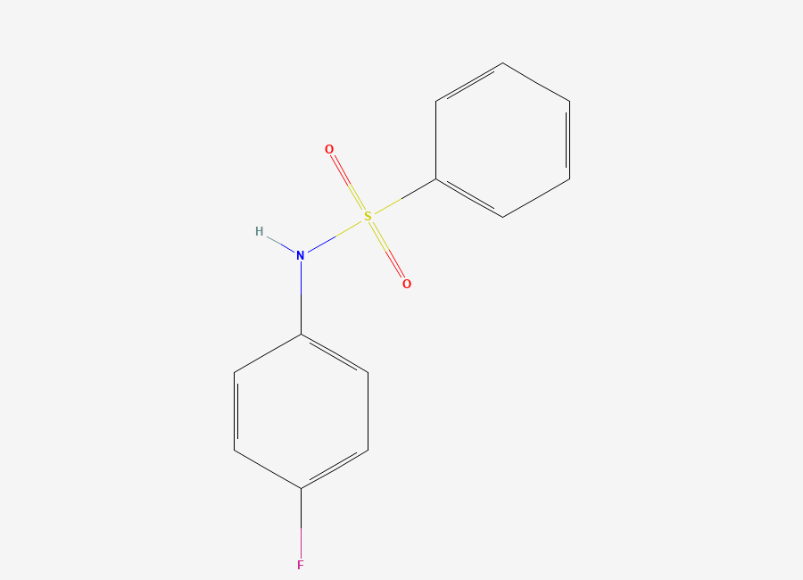 Two-dimensional chemical structure of N-(4-fluorophenyl)benzenesulfonamide