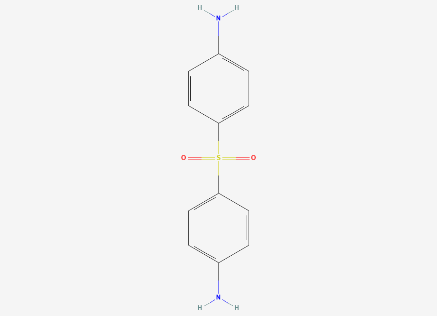 Two-dimensional chemical structure of Dapsone, CAS 80-08-0
