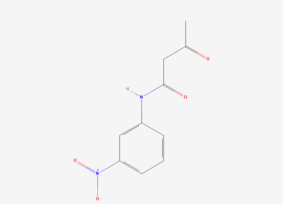 Two-dimensional chemical structure of N-(3-nitrophenyl)-3-oxobutanamide