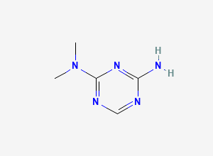 Two-dimensional chemical structure of 2-Amino-4-N,N-Dimethylamino-1,3,5-Triazine, CAS 4039-98-9
