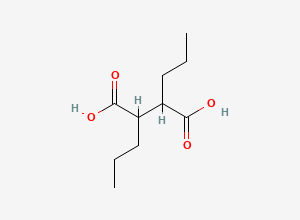 Two-dimensional chemical structure of 2,3-Dipropylsuccinic acid