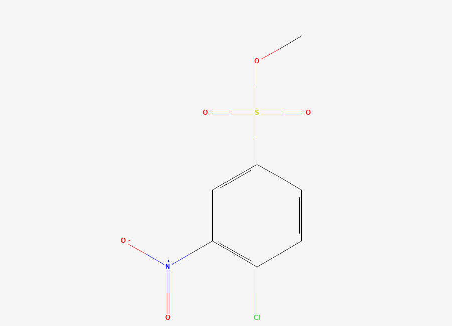 Two-dimensional chemical structure of methyl 4-chloro-3-nitrobenzenesulfonate