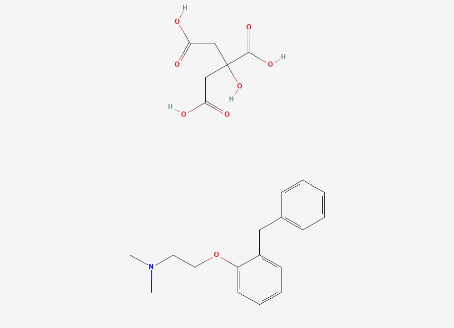 Two-dimensional chemical structure of Phenyltoloxamine Citrate, CAS 1176-08-5