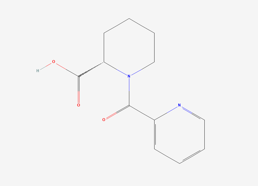 Two-dimensional chemical structure of (S)-1-Picolinoylpiperidine-2-carboxylic acid