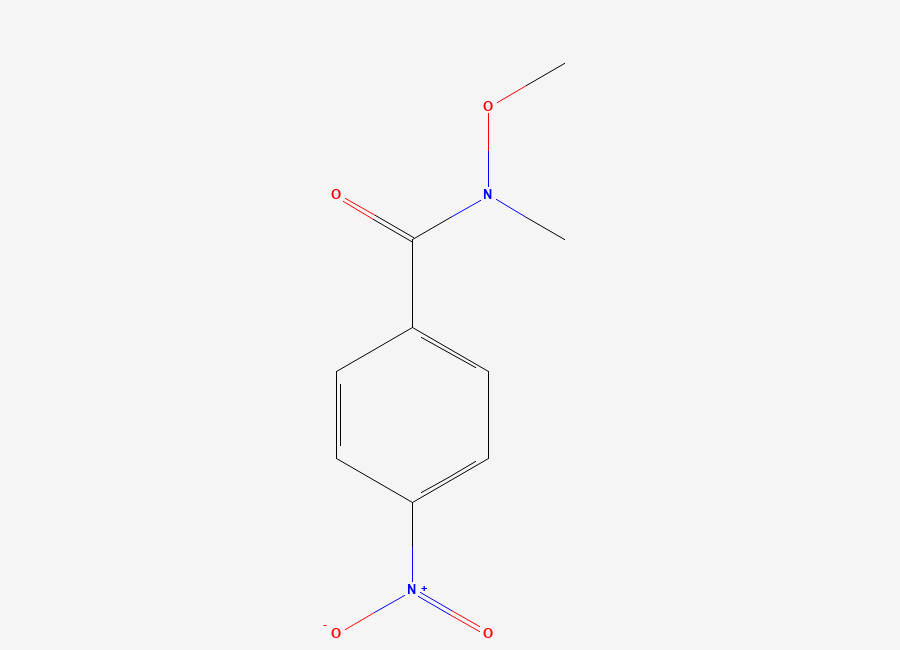 Two-dimensional chemical structure of N-methoxy-N-methyl-4-nitrobenzamide