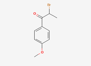 Two-dimensional chemical structure of 2-Bromo-1-(4-methoxyphenyl)propan-1-one