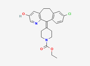 Two-dimensional chemical structure of 3-Hydroxy Loratadine, CAS 183483-15-0