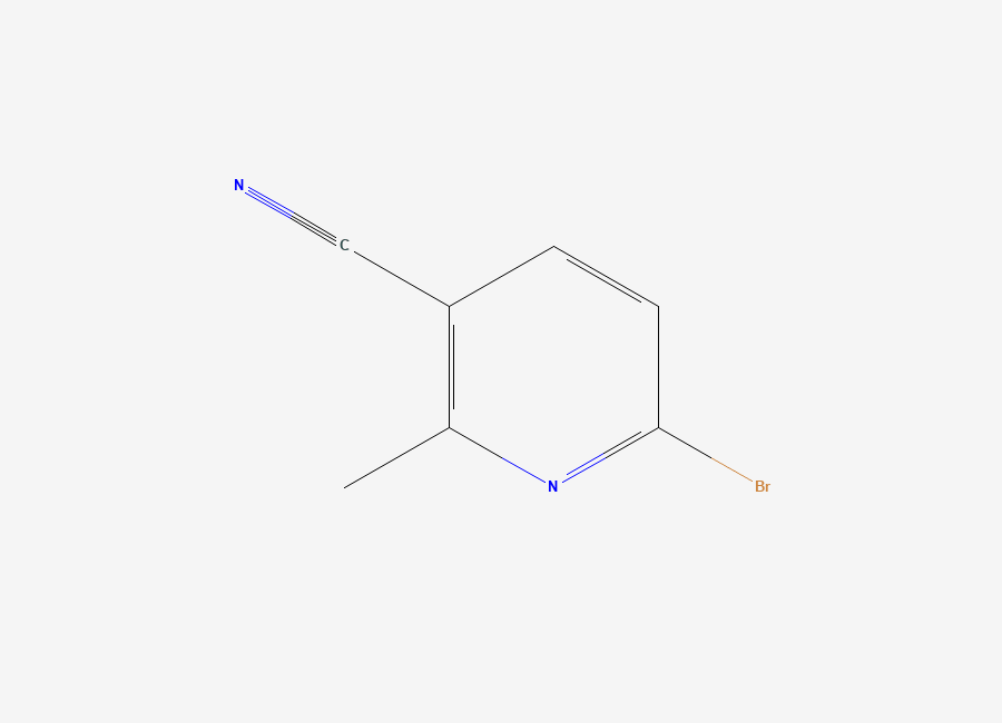 Two-dimensional chemical structure of 6-Bromo-2-methyl-3-pyridinecarbonitrile
