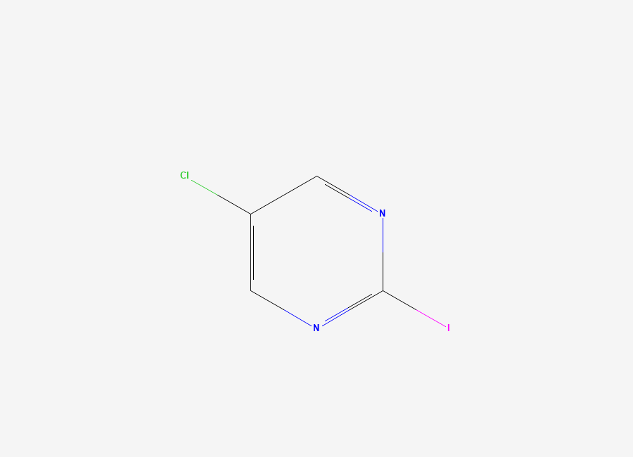 Two-dimensional chemical structure of 5-Chloro-2-iodopyrimidine