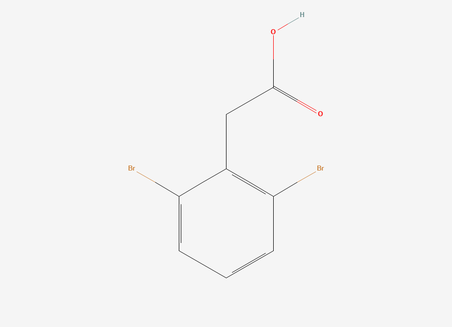 Two-dimensional chemical structure of 2-(2,6-Dibromophenyl)acetic acid