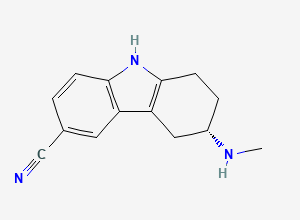Two-dimensional chemical structure of 3S-6-Cyano-3-N-methylamino-1,2,3,4-tetrahydrocarbazole
