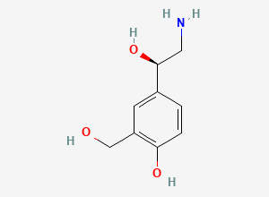 Two-dimensional chemical structure of (R)-4-(2-amino-1-hydroxyethyl)-2-(hydroxymethyl)phenol