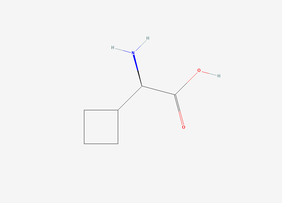 Two-dimensional chemical structure of (R)-2-Amino-2-cyclobutylacetic acid