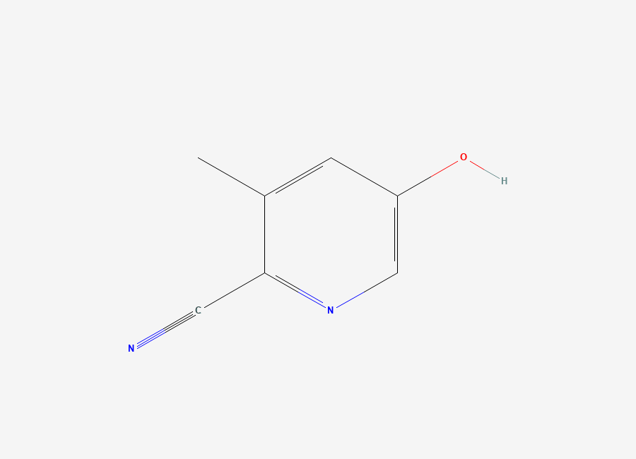 Two-dimensional chemical structure of 5-Hydroxy-3-methylpyridine-2-carbonitrile
