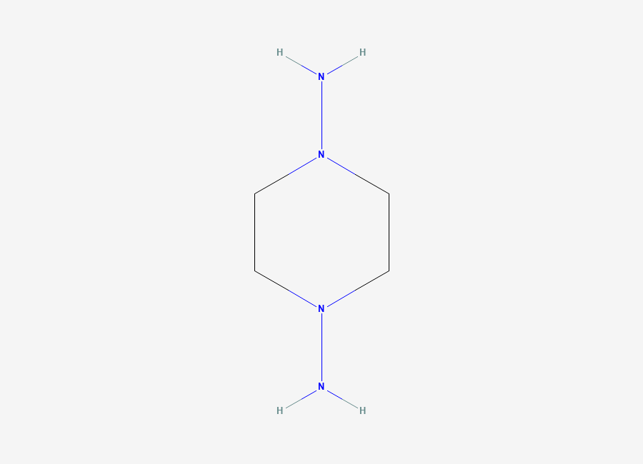 Two-dimensional chemical structure of 1,4-Piperazinediamine