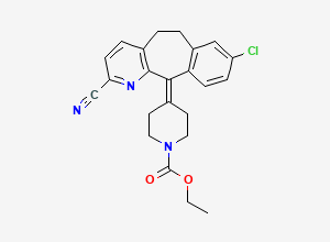 Two-dimensional chemical structure of 2-Cyano Loratadine, CAS 860010-31-7