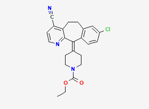 Two-dimensional chemical structure of 4-Cyano Loratadine, CAS 860010-33-9