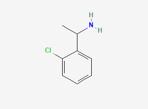 Two-dimensional chemical structure of 1-(2-Chlorophenyl)ethanamine