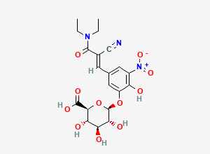 Two-dimensional chemical structure of Entacapone 3-o-glucuronide