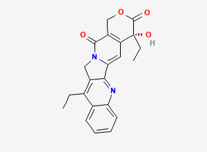 Two-dimensional chemical structure of (R)-7-Ethyl Camptothecin