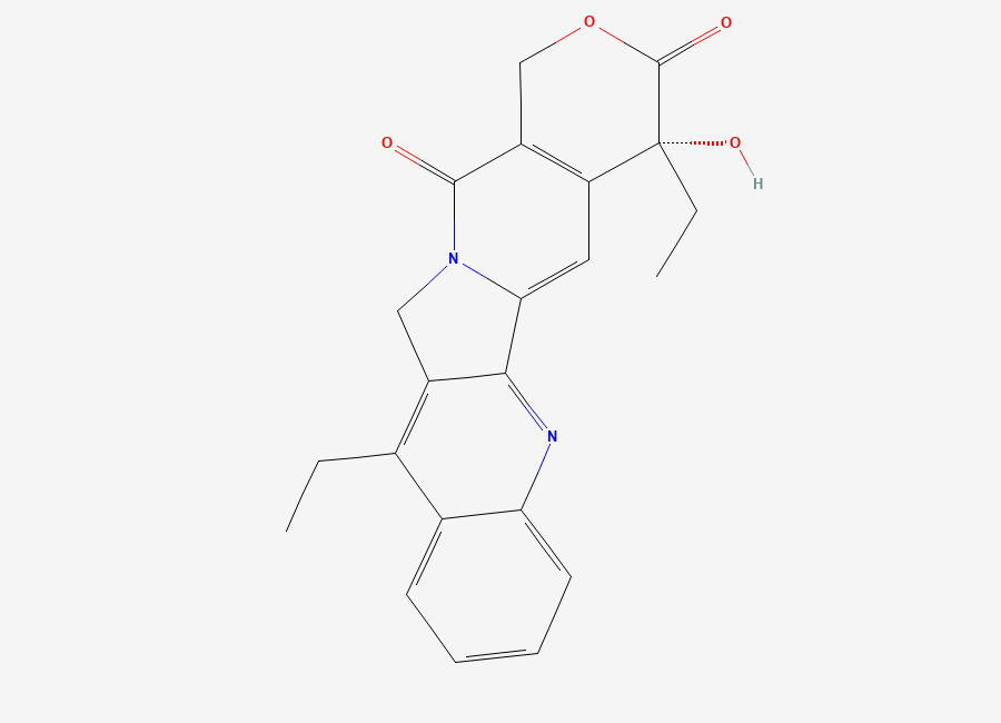 Two-dimensional chemical structure of (R)-7-Ethyl Camptothecin