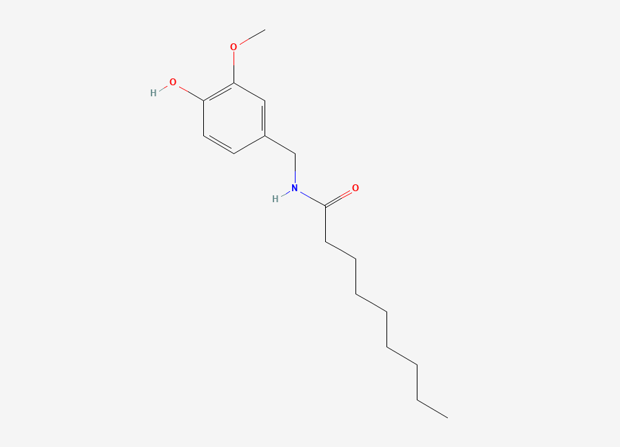 Two-dimensional chemical structure of Nonivamide, CAS 2444-46-4
