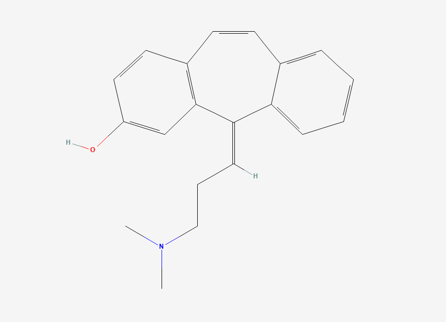 Two-dimensional chemical structure of Cyclobenzaprine 3-Hydroxy Impurity, CAS 30235-48-4
