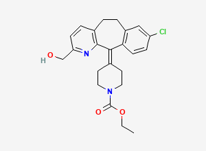 Two-dimensional chemical structure of Loratadine 2-Hydroxymethyl Impurity/ 2-Hydroxymethyl Loratadine, CAS 609806-39-5