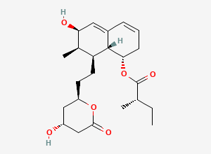 Two-dimensional chemical structure of 3beta-Hydroxy Pravastatin Lactone (Free Base), CAS 87984-67-6