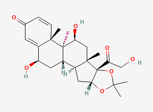 Two-dimensional chemical structure of 6-Hydroxytriamcinolone acetonide, (6beta)-