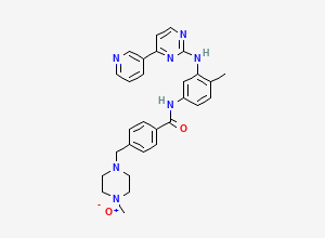 Two-dimensional chemical structure of Imatinib EP Impurity J / Imatinib Piperazine-N1-Oxide, CAS 571186-91-9