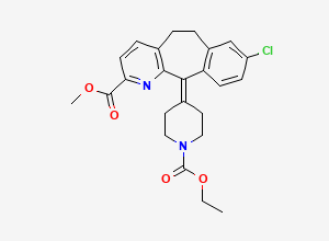 Two-dimensional chemical structure of 2-Methoxycarbonyl Loratadine, CAS 860010-37-3