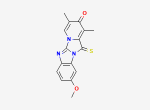 Two-dimensional chemical structure of Omeprazole EP Impurity G / Omeprazole BP Impurity G / Omeprazole Related Compound G, CAS 125656-83-9