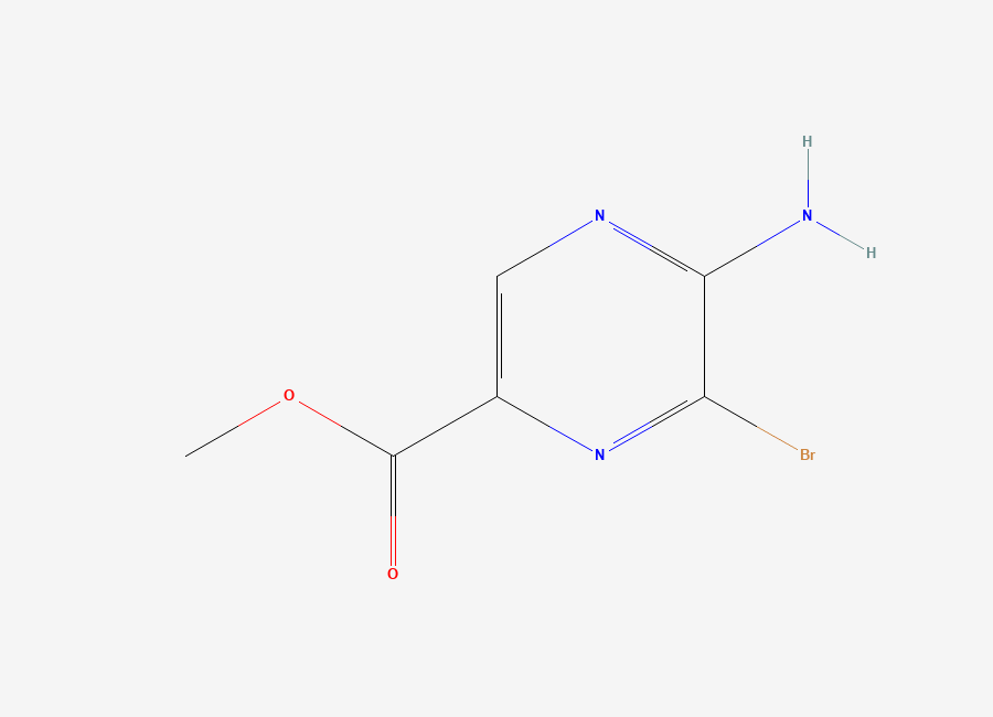 Two-dimensional chemical structure of Methyl 5-amino-6-bromopyrazine-2-carboxylate