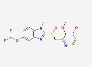 Two-dimensional chemical structure of Pantoprazole EP Impurity D, CAS 624742-53-6