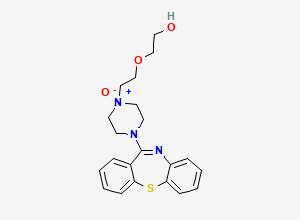 Two-dimensional chemical structure of Quetiapine EP Impurity H/ Quetiapine Related Compound H / Quetiapine N-Oxide, CAS 1076199-40-0