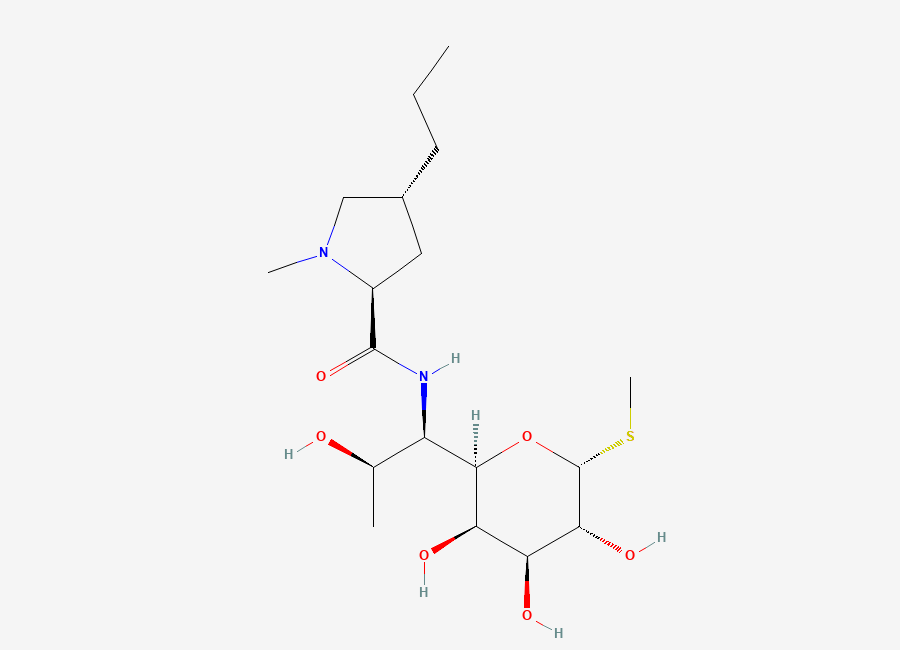 Two-dimensional chemical structure of Clindamycin Phosphate EP Impurity A, CAS 154-21-2