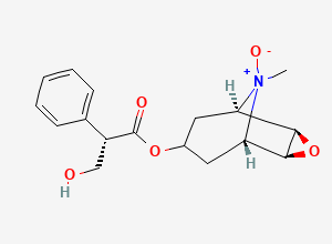 Two-dimensional chemical structure of Scopolamine N-Oxide, CAS 97-75-6