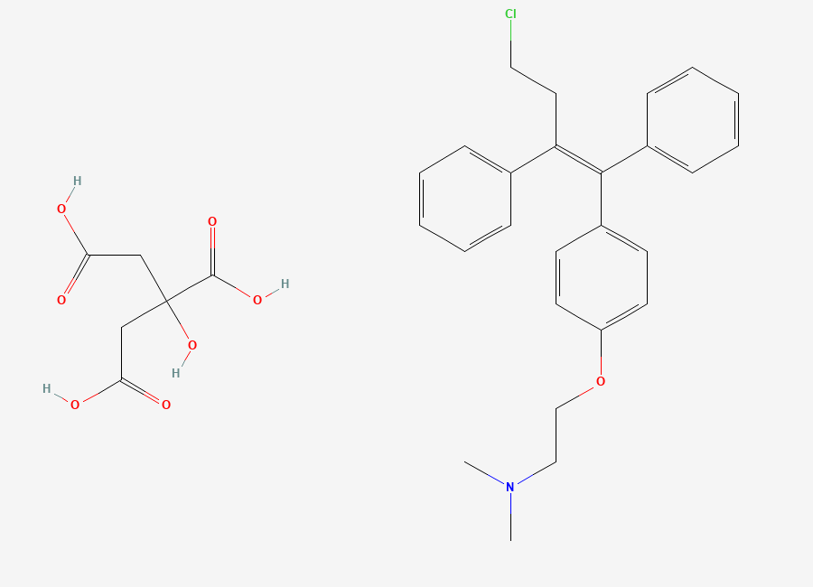 Two-dimensional chemical structure of Toremifene Citrate