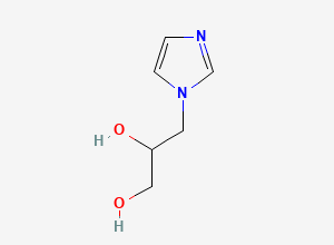 Two-dimensional chemical structure of 3-(1H-Imidazol-1-yl)propane-1,2-diol