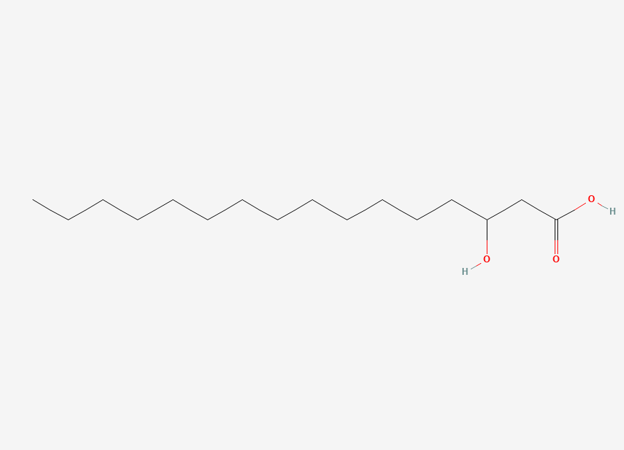 Two-dimensional chemical structure of 3-Hydroxyhexadecanoic acid