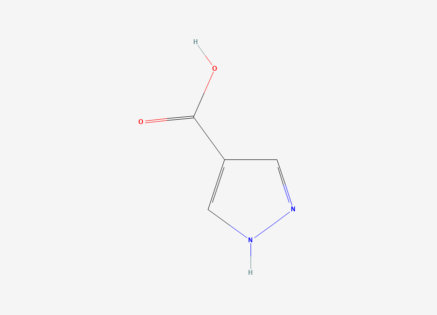 Two-dimensional chemical structure of Pyrazole-4-carboxylic acid