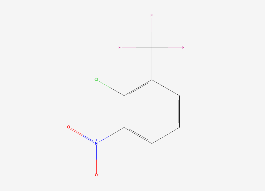 Two-dimensional chemical structure of 2-Chloro-1-nitro-3-(trifluoromethyl)benzene