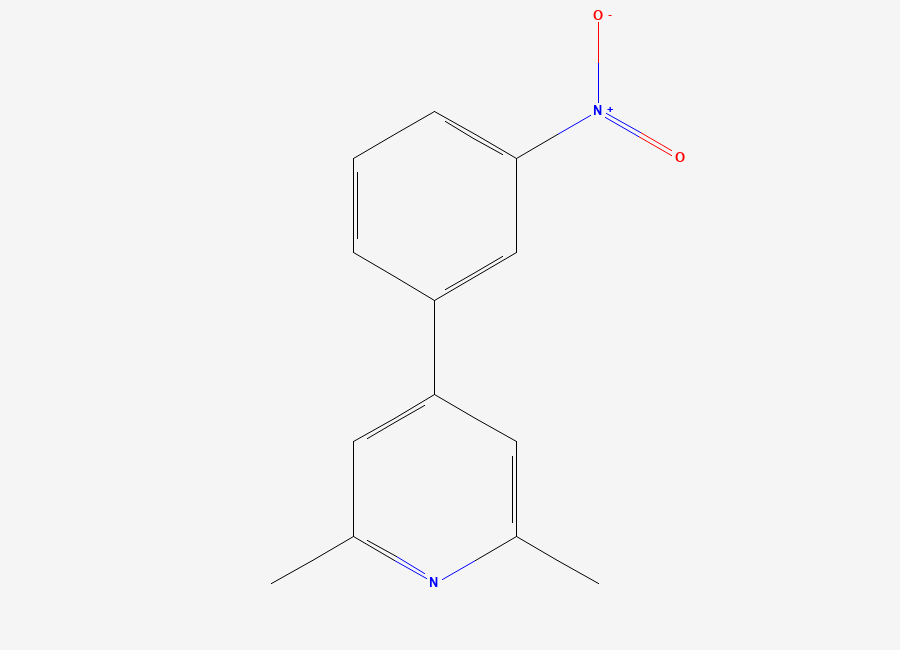 Two-dimensional chemical structure of 2,6-Dimethyl-4-(3-nitrophenyl)pyridine